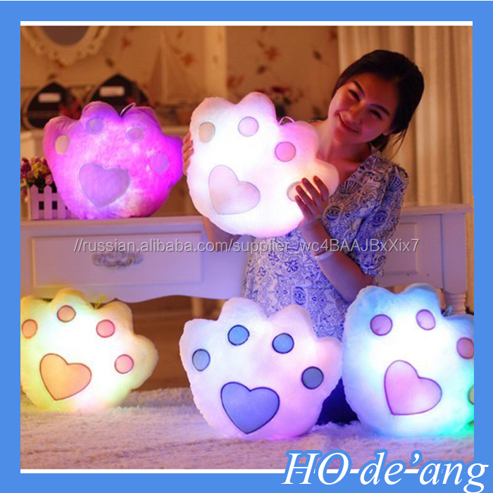 Hogift сияющий из светодиодов свет подушку / из светодиодов звезда форма свет бросить подушку