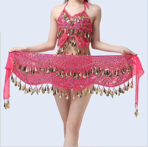 Chaîne de jupe de taille à paillettes ondulées élégantes à deux rangs pour la danse du <span class=keywords><strong>ventre</strong></span> - Product Image 5