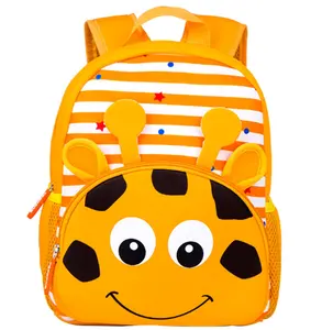 Mochila impermeable con dibujos de animales para niños pequeños, morral para la escuela, guardería