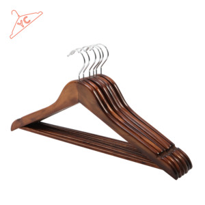 <span class=keywords><strong>Vintage</strong></span> style brown di vestiti di legno gancio per il negozio - Product Image 1
