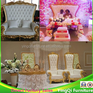 Decoración de Escenario de Boda con Adornos Dorados, Sofá de Respaldo Alto para Novios, Sillas para Baby Shower - Product Image 5