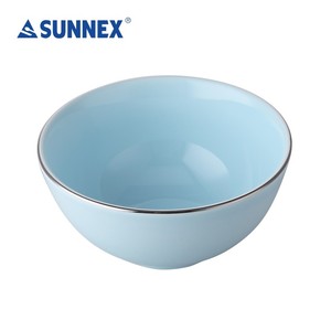 SUNNEX 2022จานพอร์ซเลนคุณภาพสูงขนาด5.5นิ้วสีฟ้าอ่อนแบบคลาสสิกเรียบง่ายเป็นมิตรกับสิ่งแวดล้อมไมโครเวฟเครื่องล้างจานปลอดภัย - Product Image 5