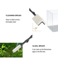 Kit d'outils de nettoyage d'aquarium 6 en 1, grattoir d'algues, éponge, manche télescopique, nettoyeur de brosse d'aquarium pour l'eau salée