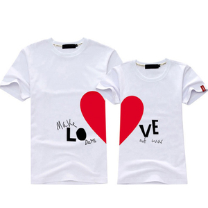 Cuore rosso di <span class=keywords><strong>lui</strong></span> <span class=keywords><strong>e</strong></span> <span class=keywords><strong>lei</strong></span> T camicia, premium cotone personalizzato coppia t shirt - Product Image 1