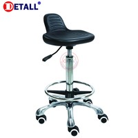 Chaise de salle blanche ESD, tabouret de laboratoire ESD en PU, chaise antistatique avec roulettes