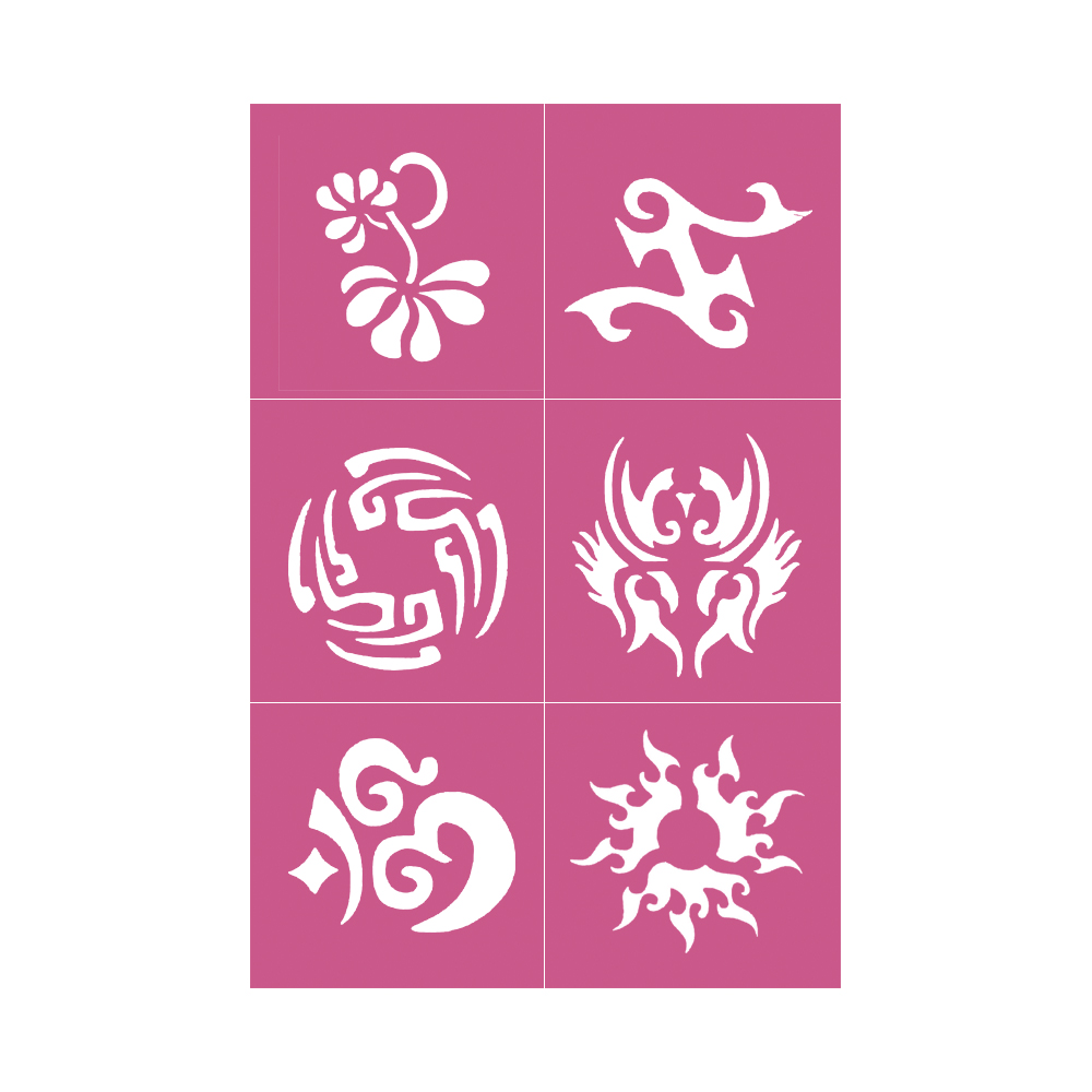 Самоклеящиеся трафареты для татуировок розового цвета для девочек/временные трафареты для татуировок