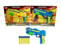 Pistola de dardos blandos de plástico, juguete con 5 balas EVA, pistola de balas de aire, pistola de proyectiles de plástico, gran oferta, 2013