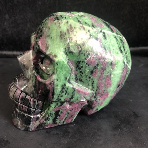 ที่มีคุณภาพสูงธรรมชาติมือแกะสลักทับทิมหินคริสตัลควอตซ์การรักษาเรกิกะโหลกมนุษย์สำหรับขาย - Product Image 4