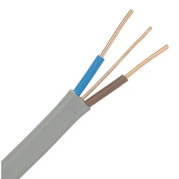 Plano cable de alambre de 1,5mm x 2mm 2,5mm x 2mm 2x4mm 2x6mm cobre de alambre eléctrico