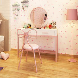 Coiffeuse de princesse Simple en <span class=keywords><strong>fer</strong></span> <span class=keywords><strong>forgé</strong></span>, Table de maquillage blanche pour chambre à coucher - Product Image 2