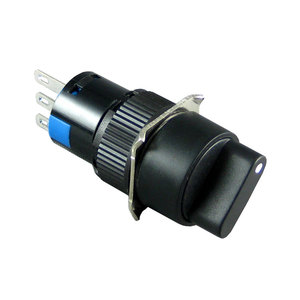 Interrupteur <span class=keywords><strong>rotatif</strong></span> momentané AX16 16 mm rond 6 broches 3A 16A 250VAC 2 <span class=keywords><strong>positions</strong></span> <span class=keywords><strong>3</strong></span> <span class=keywords><strong>positions</strong></span> - Product Image 1