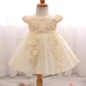 Son tasarım toptan moda bebek kız parti elbise bebek giysileri