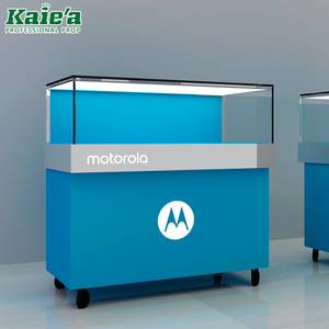 Mobile phone shop showcase cabinet furniture design metal cell phone display showcase store cellphone display rack