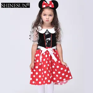 Fantasia cosplay da minnie mouse gril, vestido da minnie, halloween 2016