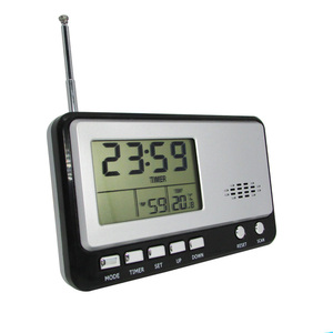 Radio FM Electrónica Portátil con Reloj, Calendario <span class=keywords><strong>Digital</strong></span>, Pantalla, Montable en Pared, Alarma de Sonido Fuerte, Funciona con <span class=keywords><strong>Pilas</strong></span>, Reloj de Escritorio con Función de Repetición - Product Image 1