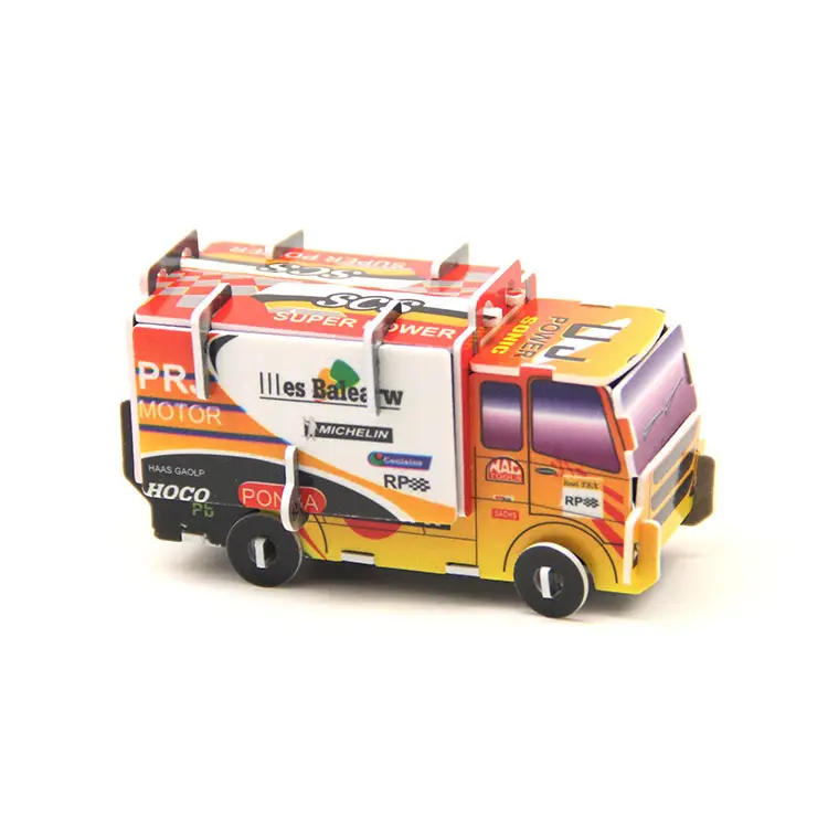 Özel promosyon araba komik DIY monte rompecabeza eğitici oyuncaklar 3d yapboz bulmacalar çocuklar için çocuk