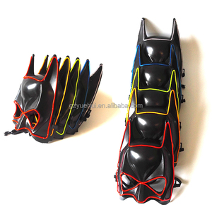 EL alambre de máscara de Halloween 10 Color intermitente LED de neón luz máscara fiesta baile <span class=keywords><strong>carnaval</strong></span> máscara Accesorios - Product Image 4
