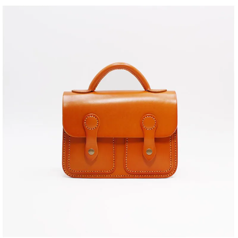 Handmade brown leather Women Leather Shoulder Bag Lady Trendy Brand Crossbody Bag Wholesale Custom Handbag
