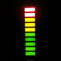 10 segmen RGB Display LED Bar Graph Array Retail Store Poster Digital dengan Chip tabung merah termasuk fungsi SDK