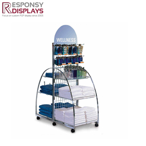 Sàn gỗ đứng Rack hiển thị với nhiều lớp móc thiết kế cho treo phụ kiện trang sức triển lãm cửa hàng bán lẻ giới thiệu - Product Image 4