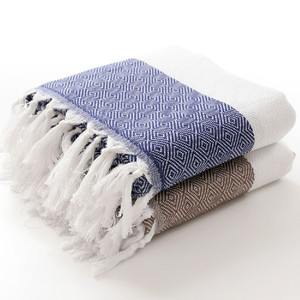 Patrón geométrico del diamante grande moderno 100% algodón baño turco pestemal <span class=keywords><strong>Hammam</strong></span> spa peshtemal tiro Futa toalla Manta - Product Image 1