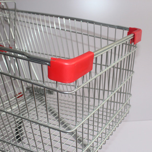 Chariot de supermarché en acier <span class=keywords><strong>à</strong></span> 4 roues personnalisé en gros chariot de magasin d'occasion chariot de cueillette d'achat <span class=keywords><strong>à</strong></span> poussée manuelle - Product Image 2