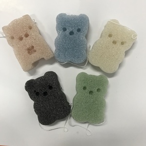 Custom Packaging Flower Shape Grey/Bamboo Charcoal Konjac <strong>Sponge</strong> Baby Bath <strong>Sponge</strong> <strong>for</strong> Body Use <strong>Exfoliating</strong> Facial Cleansing Ball - Product Image 5