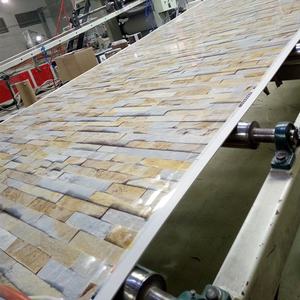 大理石色の壁パネル防水テーブル表面コーティング<span class=keywords><strong>PVC</strong></span>ホットトランスファーUV大理石シート接着剤壁1.3-6.0mm 1.2g/cm3LS - Product Image 3