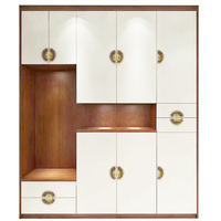 Armoire de chambre à coucher de conception simple indienne en MDF, vente en gros d'usine chinoise