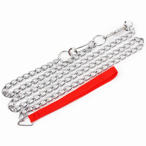 Cadena de hierro para perro, correa de cuerda de 120CM, color rojo cromado, gran oferta - Product Image 2
