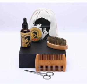 2025 tự nhiên râu dầu và handmade râu grooming Kit cho nam giới râu và ria mép chăm sóc với gỗ đàn hương Lược - Product Image 3