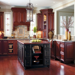 Mobile da <span class=keywords><strong>Cucina</strong></span> in Legno di Ciliegio Personalizzato Giapponese con Ante in Vetro - Product Image 4