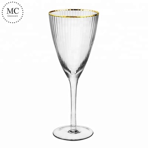 Commercio all'ingrosso di oro bordato da sposa d'epoca bicchieri di vino - Product Image 4