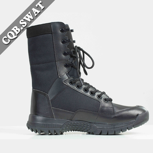 Bottes de combat pour homme en cuir véritable de 8 pouces, semelle en caoutchouc personnalisée, à lacets, noires, style été, bottes <span class=keywords><strong>Ranger</strong></span> en microfibre, pas chères - Product Image 2