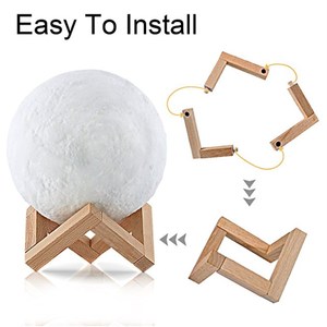 Bán Sỉ Hàng Đầu Đèn Ngủ Led Hình Mặt Trăng Trang Trí Nhà Cửa Đèn Mặt Trăng 3D 15Cm Vẻ Đẹp Hiện Đại Sang Trọng Tùy Chỉnh - Product Image 3