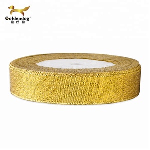Pita emas bel gemerincing dekoratif Natal pita metalik poliester - Product Image 5