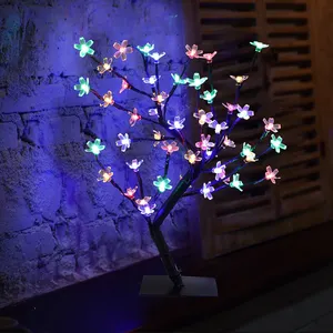 45cm Cherry Blossom Desk Top Bonsai <strong>Tree</strong> <strong>Light</strong> <strong>with</strong> Black Branches - Product Image 5