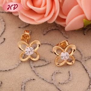 ราคาโรงงานขายส่งกุหลาบทองแฟนซีต่างหูสตั๊ด - Product Image 2