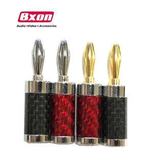 Serrated tooth type copper gold-plated 4mm banana plug aluminum shell wire power amplifier free welding head