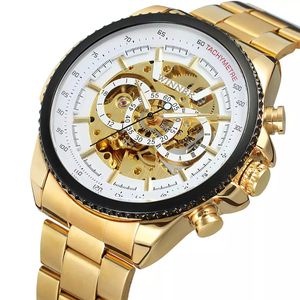 Orologi da Uomo di Lusso WINNER Brand 428, Orologi da Polso Meccanici Automatici Cool, Cinturino <span class=keywords><strong>in</strong></span> Acciaio Inossidabile, <span class=keywords><strong>Orologio</strong></span> Scheletrato Maschile - Product Image 2