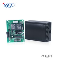Récepteur universel pour porte de garage YET402PC, DC12V/24V, 433MHz, 2 canaux RF, télécommande sans fil automatique à 2 canaux
