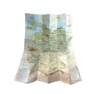 折り畳み式地図印刷大型プレゼンテーションフォルダーチラシ