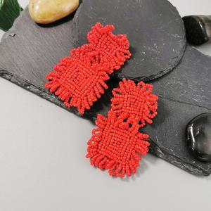 Hansidon Boho Handgemaakte Kralen Oorbellen Voor Vrouwen Nieuwe Hot Bengelen Oorbellen Statement Grote Kralen Hanger Bruiloft Sieraden