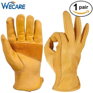 Gants de travail en cuir souple, extensibles et résistants pour l'industrie du jardinage