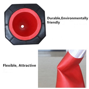 50cm turuncu renk EVA esnek trafik yol güvenliği koni - Product Image 2