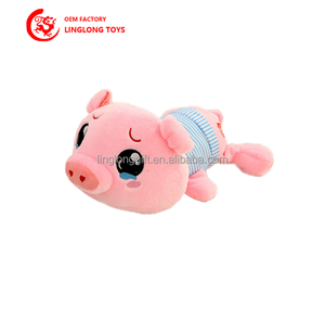 Peluche créative et mignonne de cochon <span class=keywords><strong>Papa</strong></span> OEM, jouet coloré en coton PP, taille personnalisée, jouet pour enfants, mascotte d'entreprise, logo, sac OPP 14+ - Product Image 3