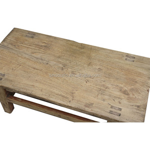 Tavolino da Tè Antico Cinese in Legno di <span class=keywords><strong>Olmo</strong></span> <span class=keywords><strong>Colore</strong></span> Naturale Robusto Tavolino da Caffè Rustico - Product Image 3