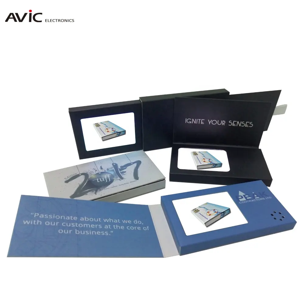 2.4 Inch Lcd Uitnodiging Slide Video Business Brochure Wenskaart Voor Kerstcadeaus