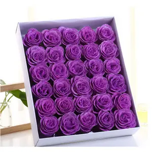 Hermoso diseño 30 piezas de flor de rosas de cristal Flor de jabón