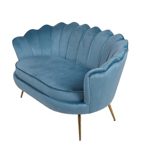 Modern Blue Velvet <strong>Chesterfield</strong> <strong>Sofa</strong> Chair <strong>Cheap</strong> Modular Home Furniture 2-seat Bucket Accent <strong>Sofa</strong> for Living Room - Product Image 5